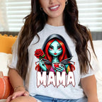 Halloween Horror Mama Custom Kid Name, Spooky Mama, Killer Halloween T-shirt Crewneck Hoodie