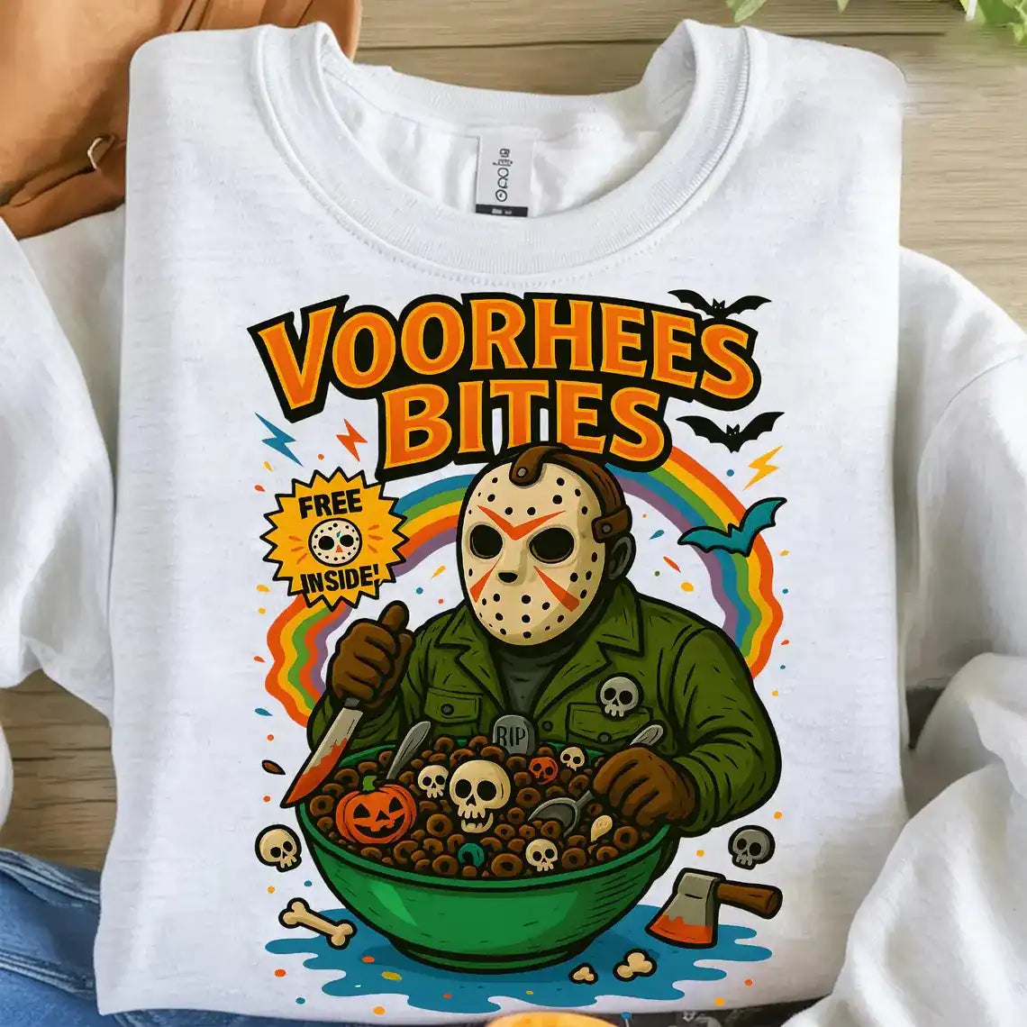 Funny Halloween Graphic Halloween Characters Horror Character Halloween 2025 T-Shirt  Crew-neck Hoodie